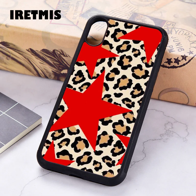Iretmis 5 5S SE Phone Cover Case For iPhone 6 6S 7 8 Plus X Xs XR 11 12 Mini Pro Max Silicone CHEETAH PRINT WITH RED STARS on -> Чехол для телефона Iretmis 5 5S SE для iPhone 6 6S 7 8 Plus X Xs XR 11 12 Mini Pro Max из силикона с ПЕЧАТЬЮ ЧИТА на КРАСНЫ