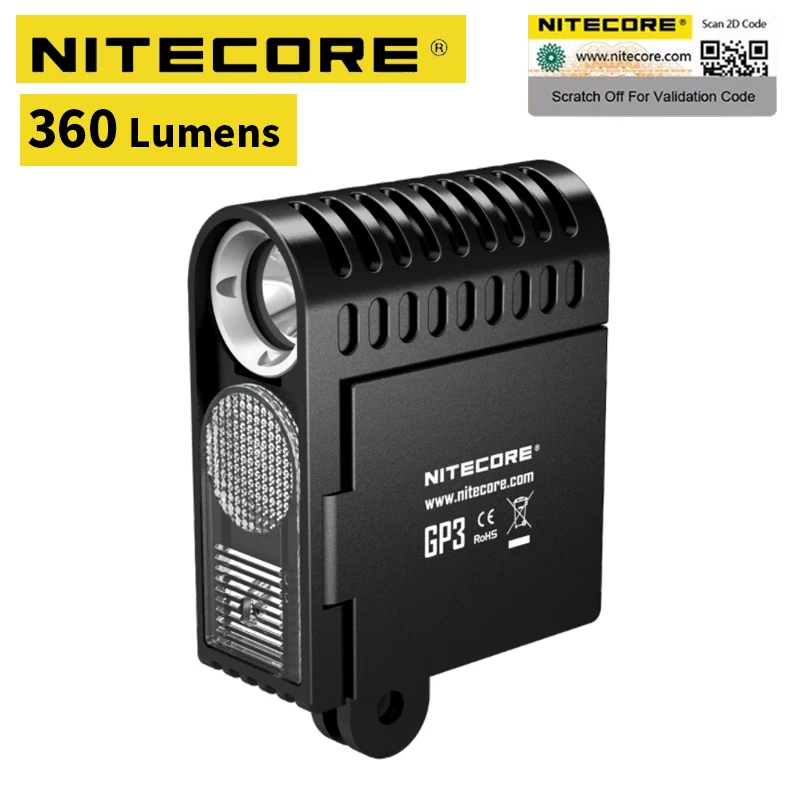 NITECORE GP3 светильник для экшн камеры вспышки CREE XP G2 светодиодный 360 люмен Micro USB