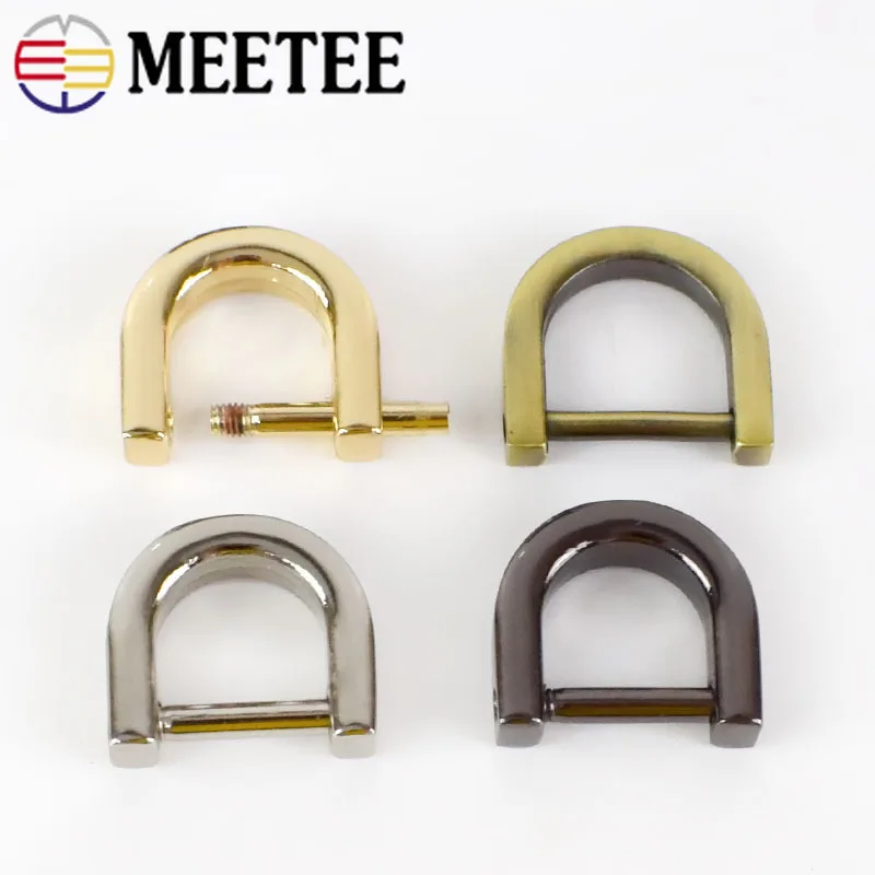 Meetee 5 шт. 1 2 см d образное кольцо металлическое о пряжка для сумки кошелек ремень