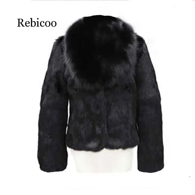 

2019 Korean version of faux fur coat short fur fox fur faux fur coat