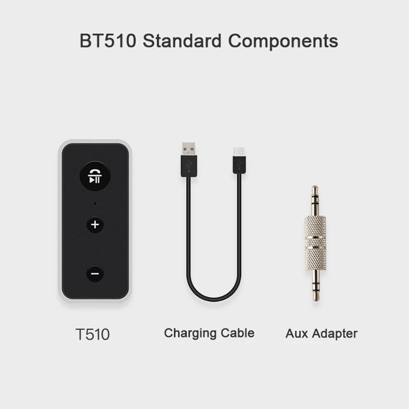 

BT510 Bluetooth Receiver,Aux Interface 3.5Mm Adapter Speaker Audio Amplifier Connected for Mobile Speaker Headset