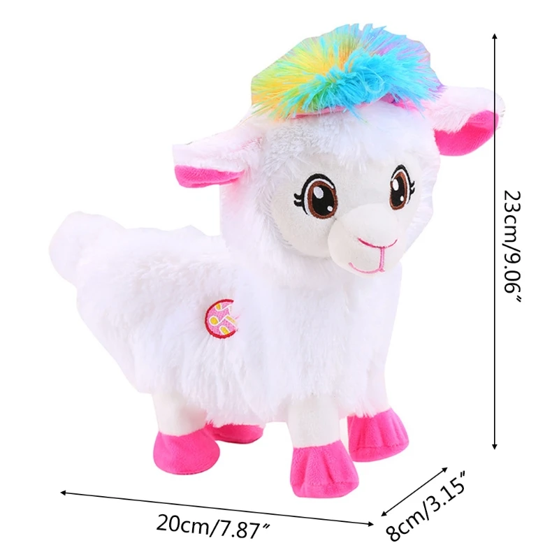 

Children Electric Plush Toy Alpaca Singing Twisting Butt Shaking Head Simulation Animal Soft Stuffed Doll Kids Birthday Gift