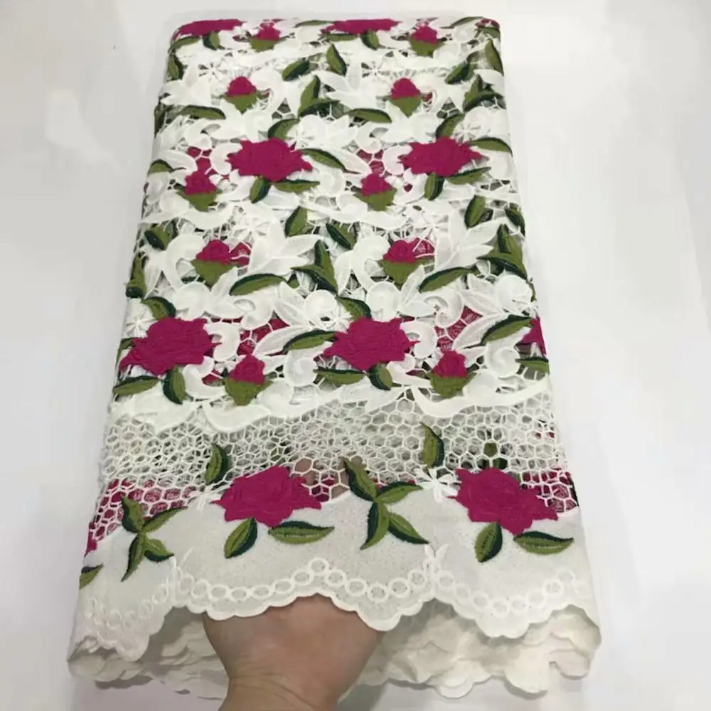 

popular african guipure lace fabric good quality african flowers water soluble lace fabric for clothes DFOC261