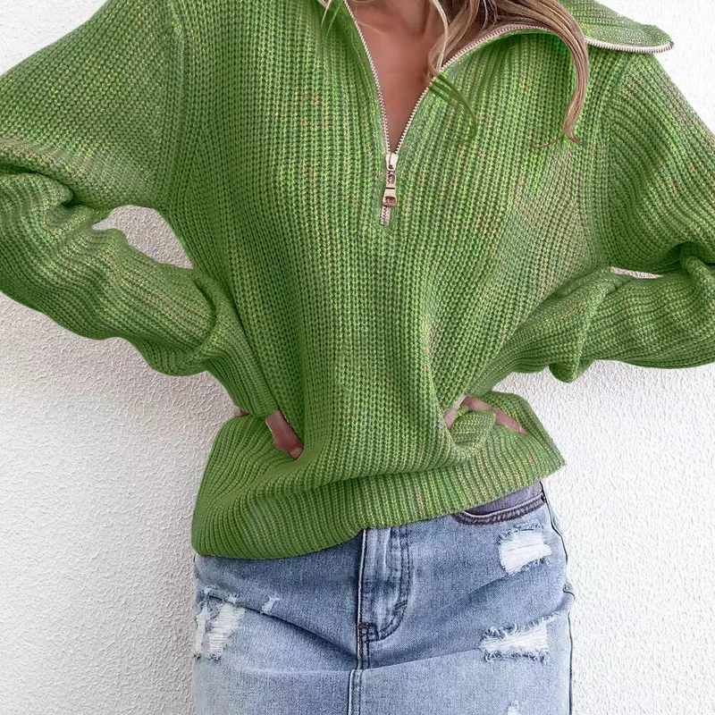 Высококачественный Женский свитер большого размера 2019 однотонный Повседневный