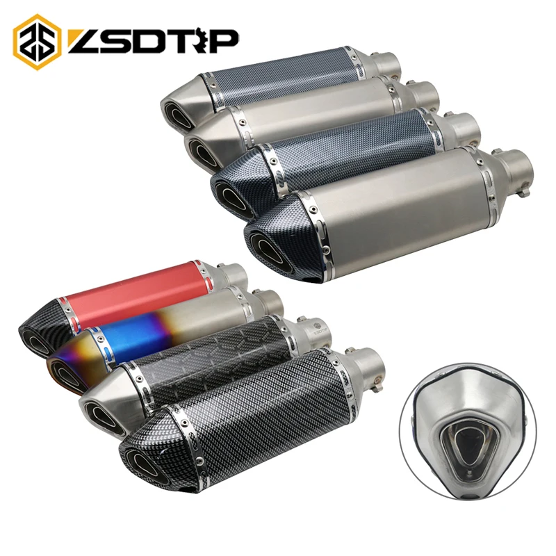 

ZSDTRP Universal 51mm Motorcycle AK Sticker Exhaust Modify Escape Motocross Exhaust Muffler For nmax trk 502 gsr 600 CB400 GY6