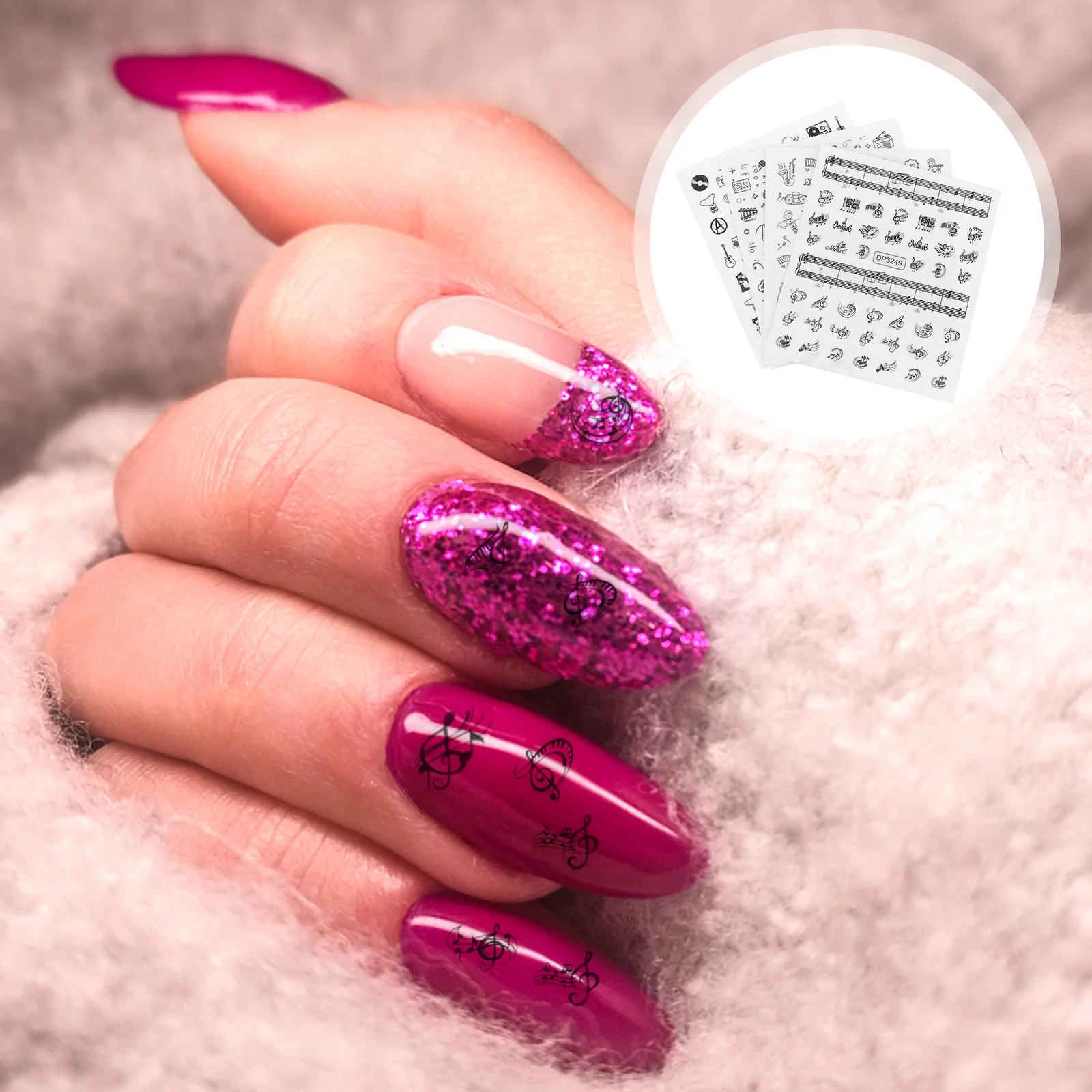 

8 Sheets Theme Nail Art Decal Manicure Sticker for Girls