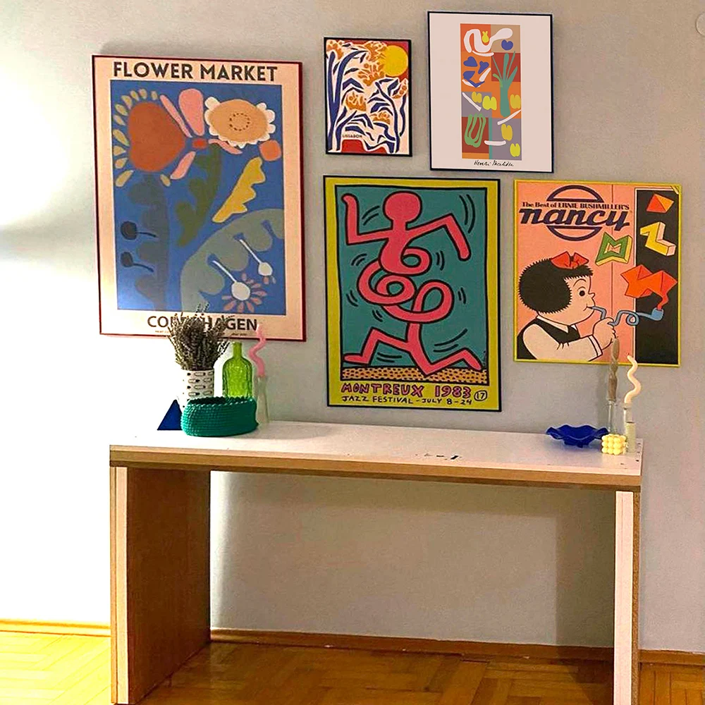 Абстрактная Картина на холсте в стиле бохо настенные постеры галереи Декор для