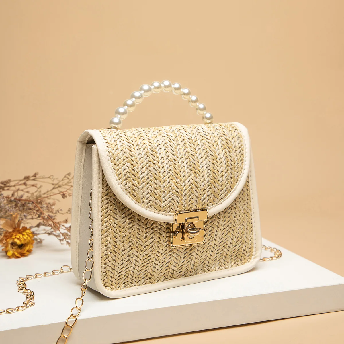 

Straw Bag Women Hand-Woven Handbag Totes Big Capacity Hasp Women Shoulder Bags Casual Beach Weaving Crossbody Purse Dropshipping