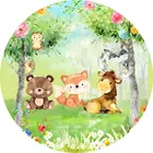 Фотофон с изображением животных кругов и леса
