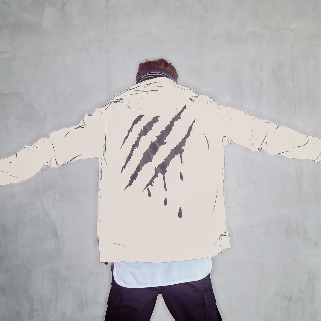 Модные светоотражающие куртки Feitong с принтом 2019 уличная одежда в стиле харадзюку