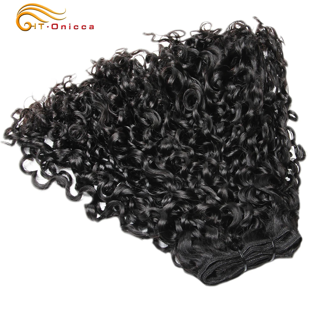 Перуанские Волосы remy с двойным нарисованным покрытием, 3 шт., накладные волосы Funmi, человеческие волосы Pissy Curl, накладные волосы для черных женщин