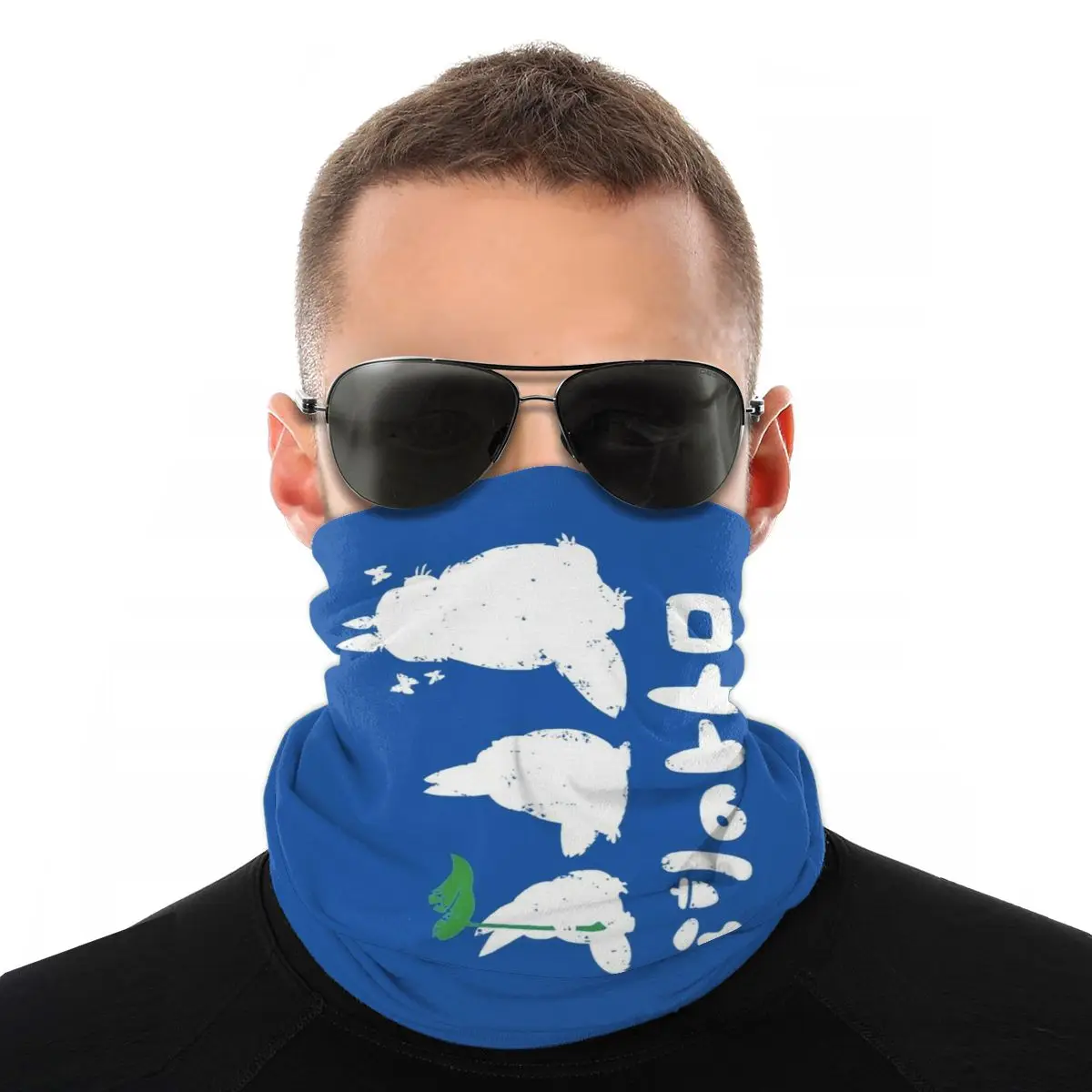 

My Neighbor Totoro Scarves Neck Face Mask Men WomenFashion Tube Scarf Balaclava Bandana Multi-functional Headband Outdoor Hiking