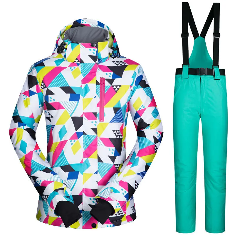 Куртка для сноуборда + брюки лыжный костюм женская зимняя водонепроницаемая