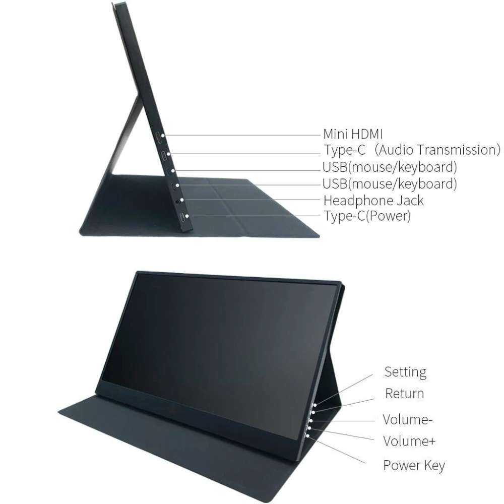 Новый 15 6 дюймовый портативный монитор с ЧПУ HD Тонкий игровой Дисплей 1920x1080 для