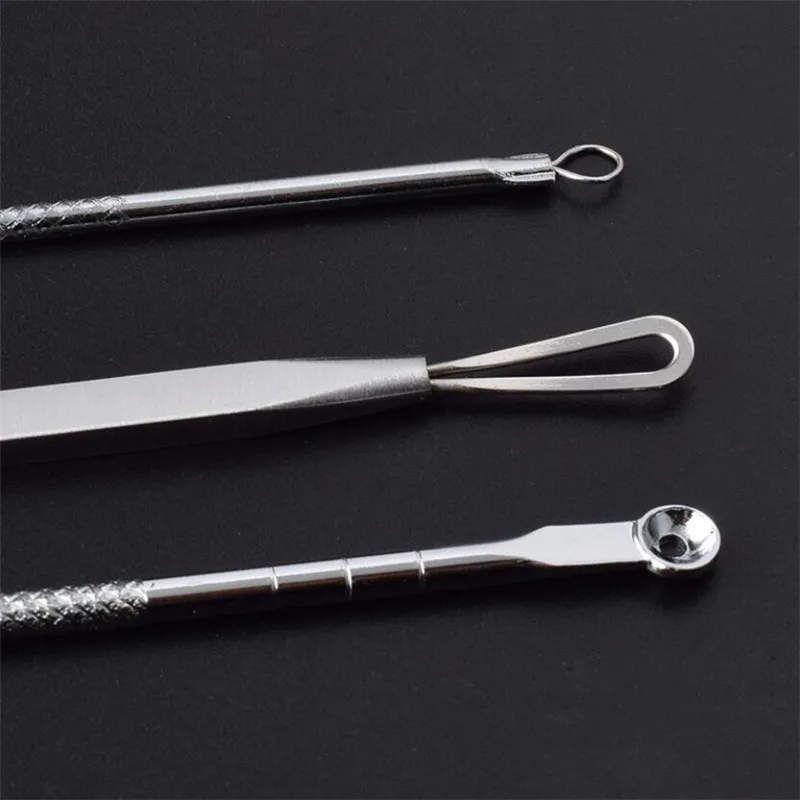 3 шт. Нержавеющая сталь экстрактор для удаления угрей иглы точки акне очиститель