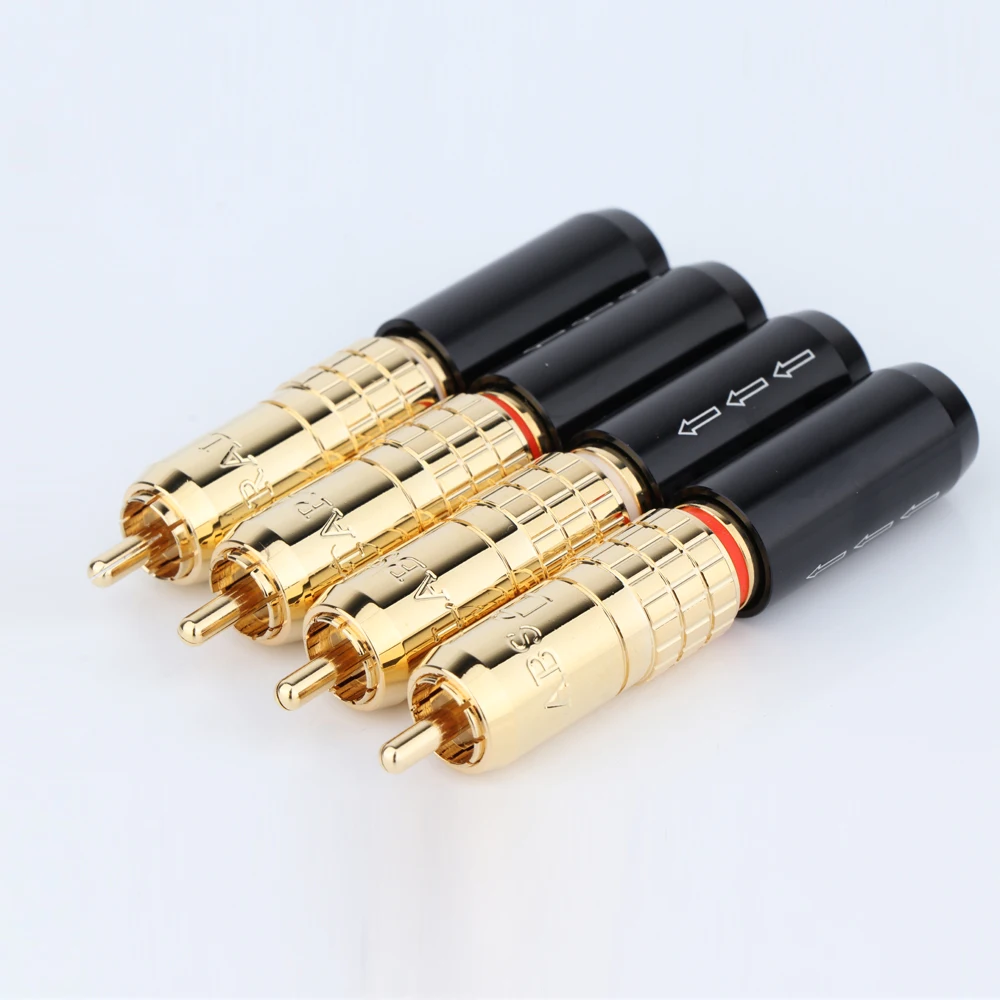 Позолоченный разъем RCA Taralabs RSC Vector-2 для сигнального аудио соединительного кабеля