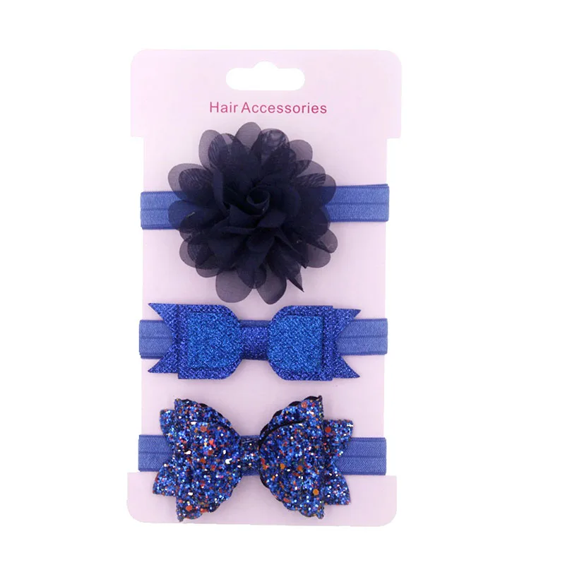 3pc headband 17 3 шт./компл. Милая Одежда с бантом для маленьких девочек повязка на голову новорожденных детей, повязка на голову, повязка для малышей эластичная Детская повязка на голову Haarband Детские аксессуары для волос - Цвет: 3pc headband 17
