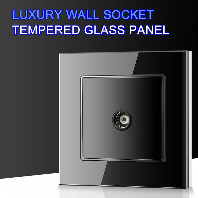 Роскошная Посеребренная ТВ Коаксиальная розетка антенна настенное крепление