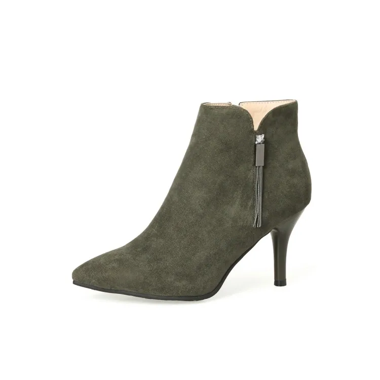 Большие размеры 9 10 11 -15 Ботинки Женская обувь Женские ботильоны ботинки зимняя с