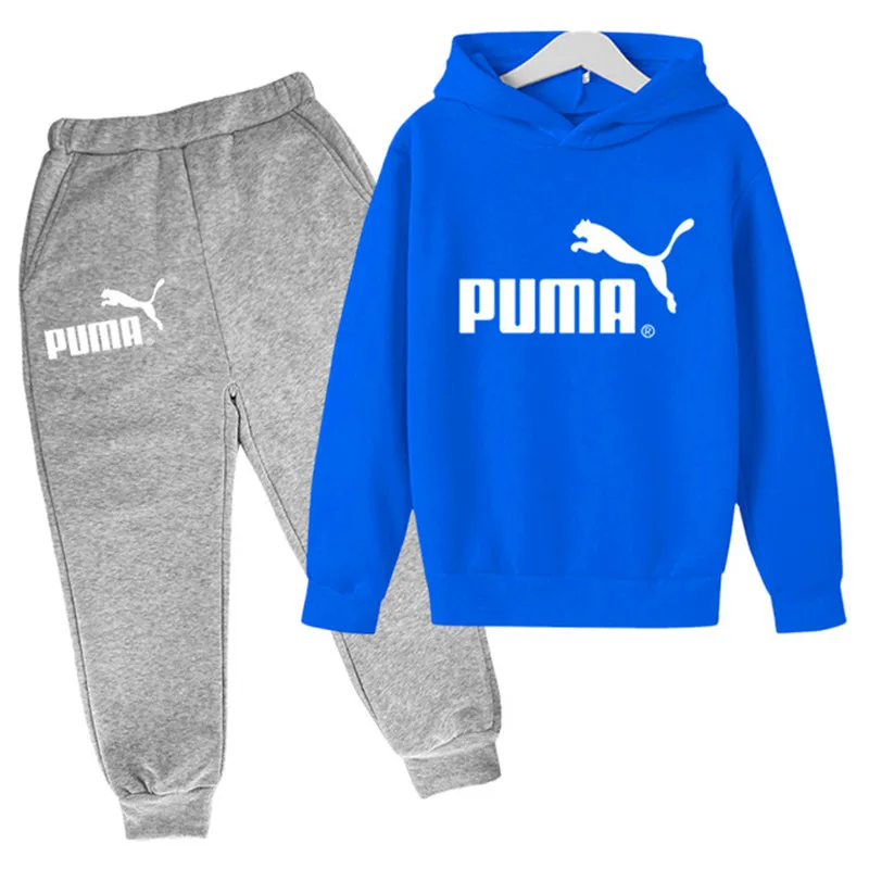 

2021 new winter boys and girls printed hoodies sweatshirts casual trackpants children's tracksuit 4-14 years old