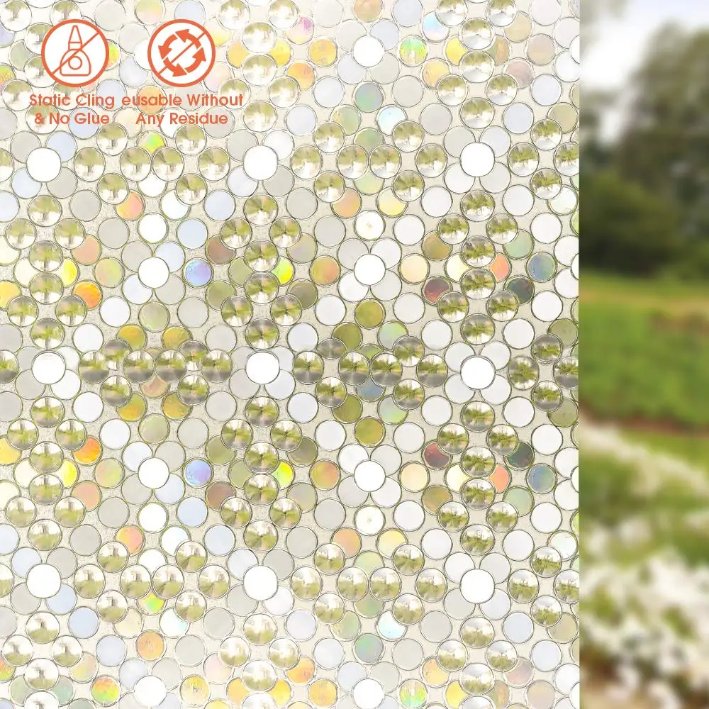 3D воздушно-пузырьковая оконная пленка Конфиденциальная декоративная травленная