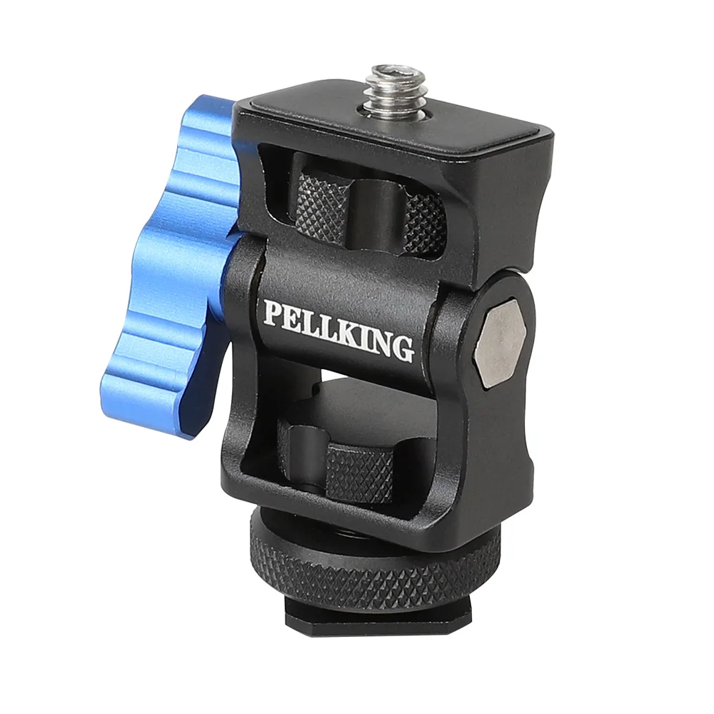 

Ballhead Adjustable Angle Camera Monitor Mount Bracket, 1/4" Screw Tripod Adapter Head, Video Shooting Photography Accessories