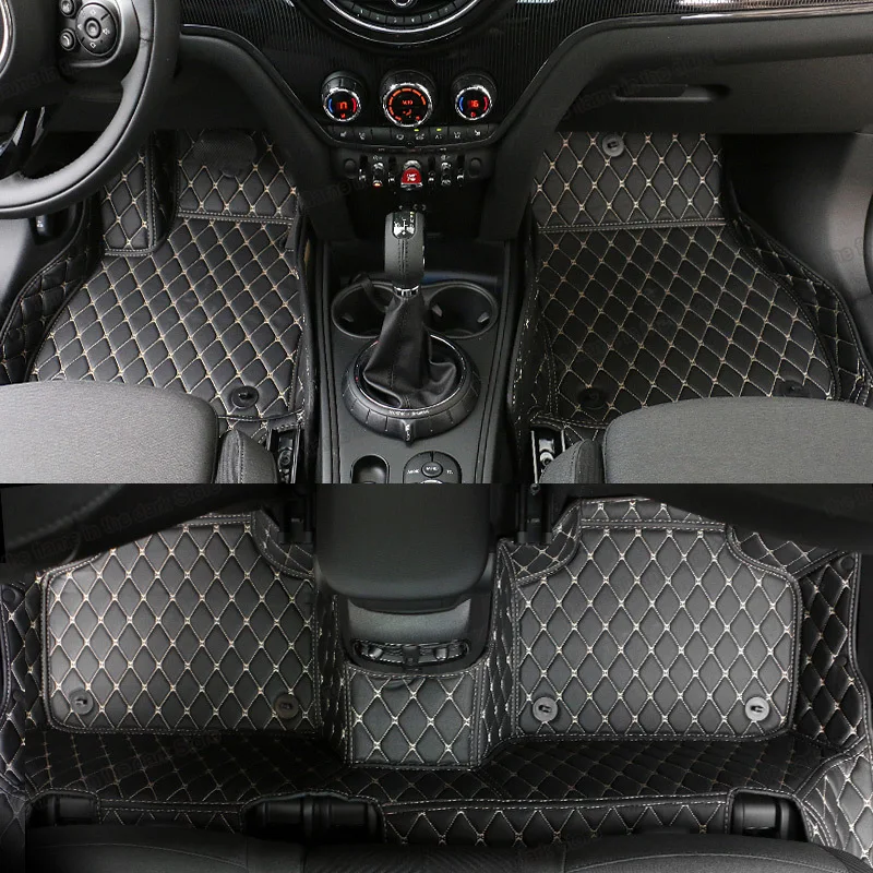 

leather car floor mats for mini countryman 2017 2018 2019 2020 2021 2022 interior accessories F60 carpet auto styling automobile
