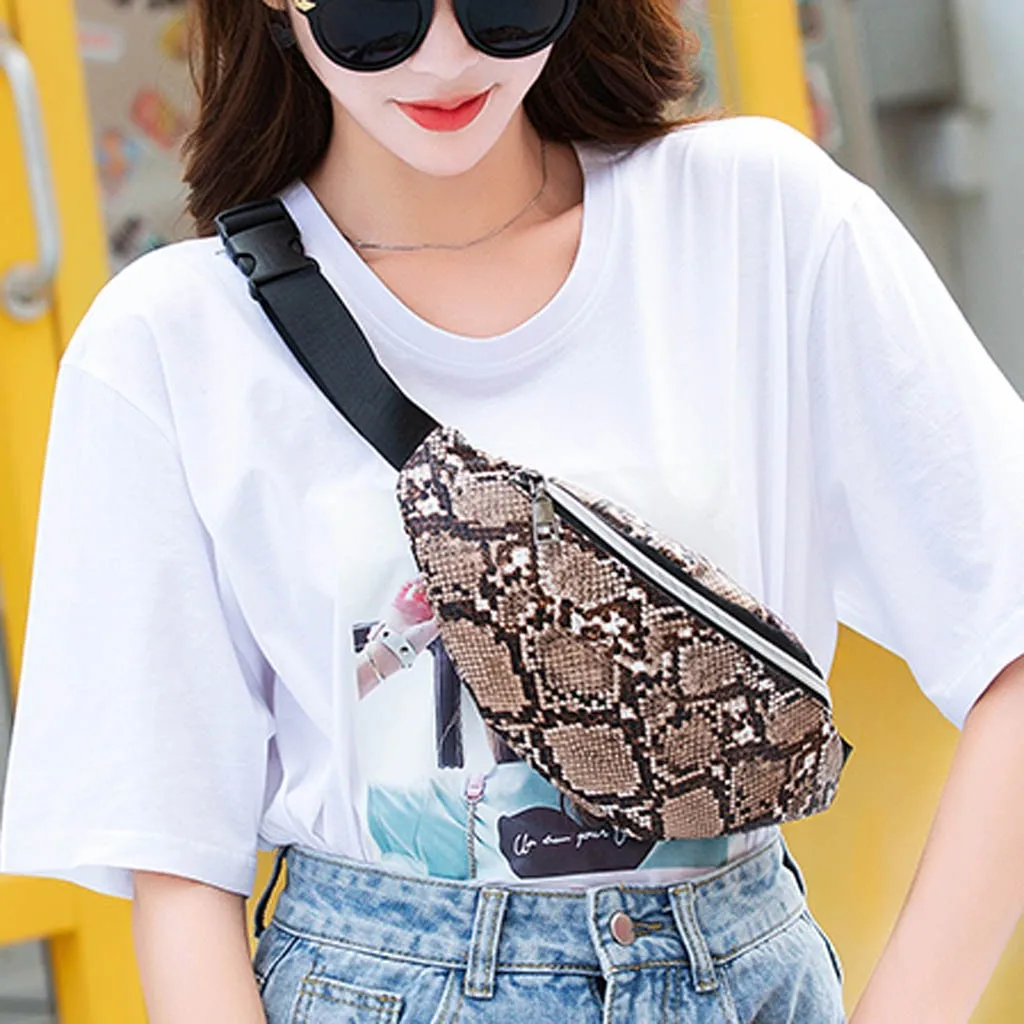 Женские поясные сумки поясная сумка из змеиной кожи на пояс кошелек мобильный