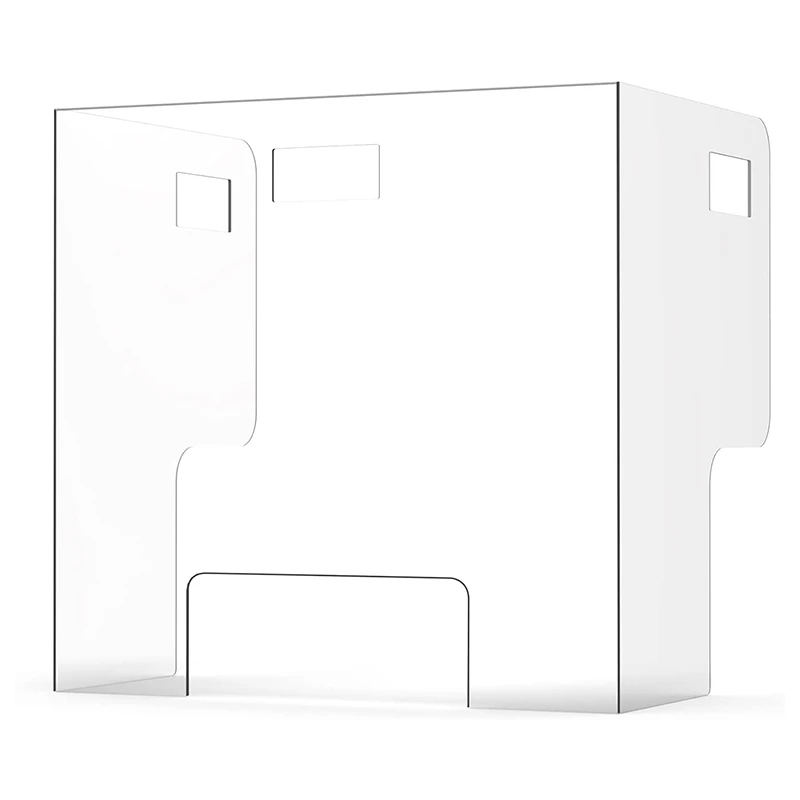 

Портативный ограничитель для чистого стола тройного сложения, прозрачный отдельно стоящий, нет необходимости в сборке, 4-дюймовый акриловы...