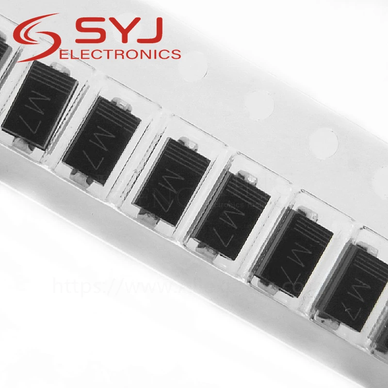 100 шт./партия, диоды M7 1N4007 SMA SMD 1A 1000 В IN4007, выпрямительный диод