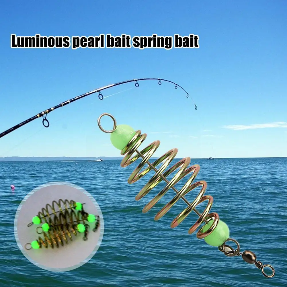 

10pcs/set Fishing Bait Spring Lure Inline Hanging Tackle Fishing Tools Fishing Accessories Feeder Steel E1n0
