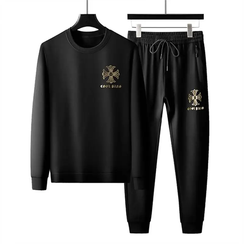 Front Cross and Back Winged Tracksuit Organic Cotton Marterial O-Neck Embroidery Multi-function sports suit Sweatshirt + Sweatpa