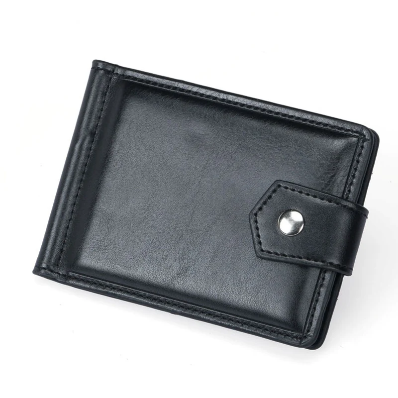 Новый Повседневный маленький мужской кожаный бумажник с монетницей зажим для