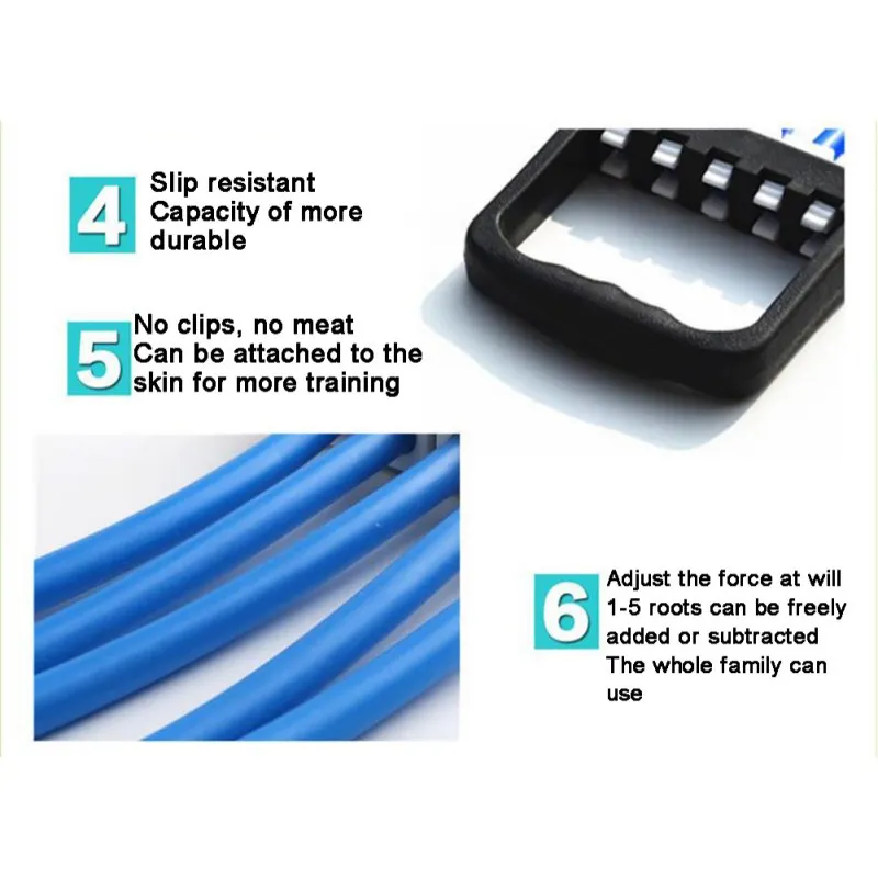

Resistance Chest Expander Removable Latex Tube Spring Rope Workout Muscle Fitness Rubber Elastic Bands for Sports Exercise I
