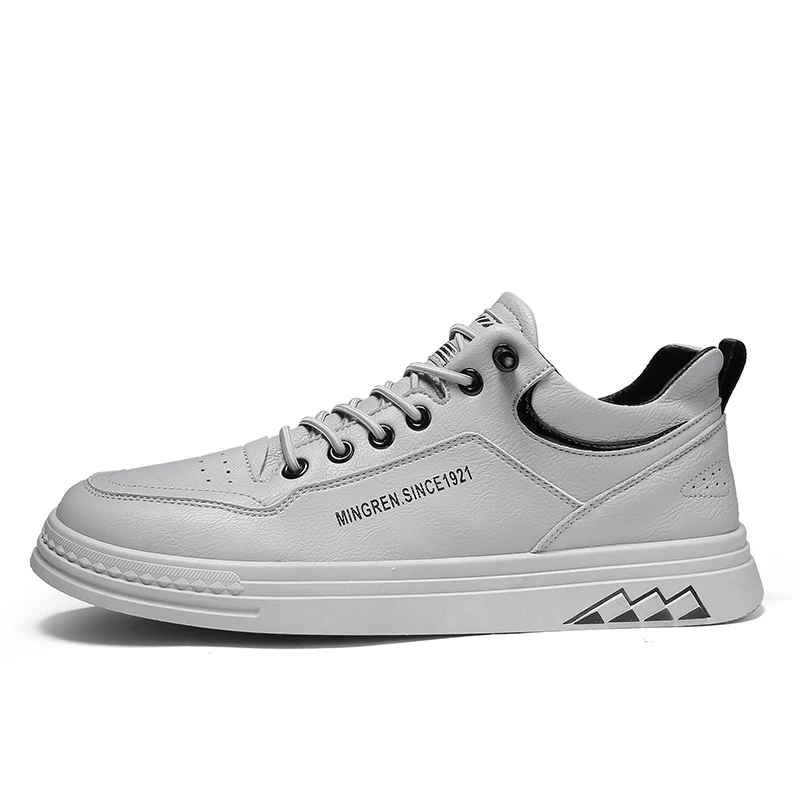 

Bozhi Men's Shoes Summer Breathable Thin Small White Board Shoes 2021 New Shoes Tide Men's Casual Sports PU Shoes