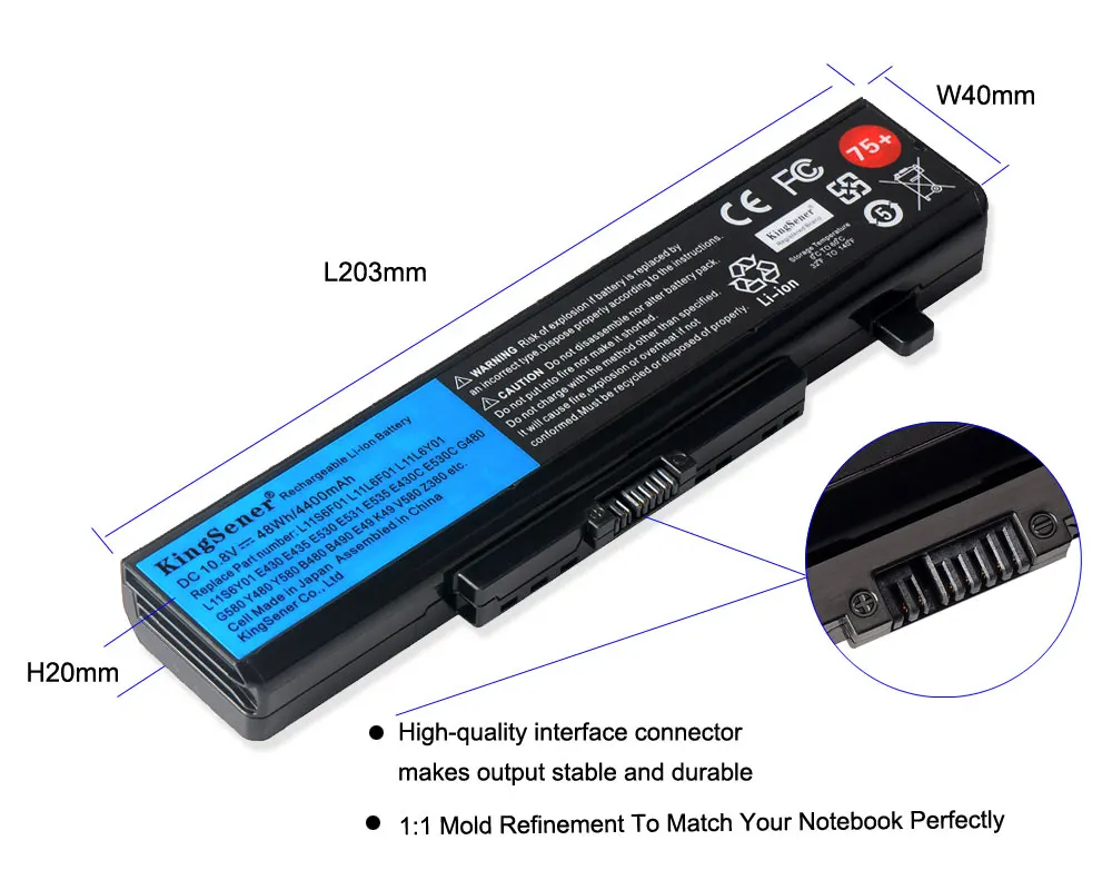 kingsener laptop battery for lenovo thinkpad edge e430 e440 e431 e435 e530 e531 e535 e540 e430c e545 k49a e49 45n104342 75 free global shipping