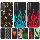 Чехол-накладка для Vivo Y22 Y83 Pro Y69 Y71, черный, с рисунком пламени, Y20, Y20i, Y11, Y17, Y19, Y70S, Y31, Y30, Y50, Y51
