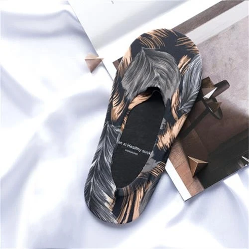 1 пара мужские носки-башмачки с принтом Нескользящие силиконовые невидимые