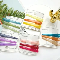 candy colors plastic duck mouth clip alligator hair clips jelly color hairpins professional hairdressing salon