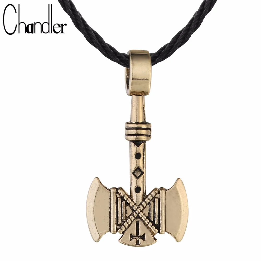 Chandler панк Valknut стиль викингов для женщин и мужчин Готический Ретро стиль|Ожерелья
