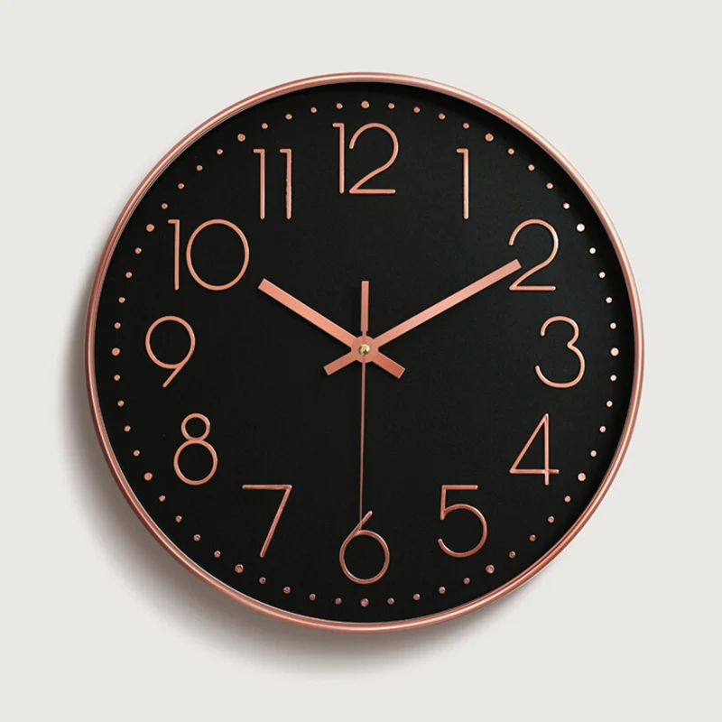 Круглые Настенные часы в европейском стиле серебристые кварцевые украшения для