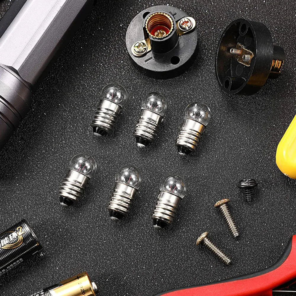 

5pcs E10 Screw Light Holder and 5pcs Light Bulb Electrical Laboratory Supplies