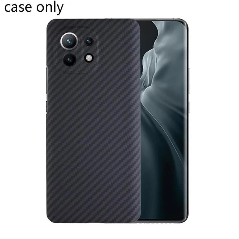 

Real Carbon Fiber Phone Case For Xiaomi Mi 11(ceramic Version) Bulletproof Material Ultra-thin Anti-fall For Xiaomi Mi 11 Shell