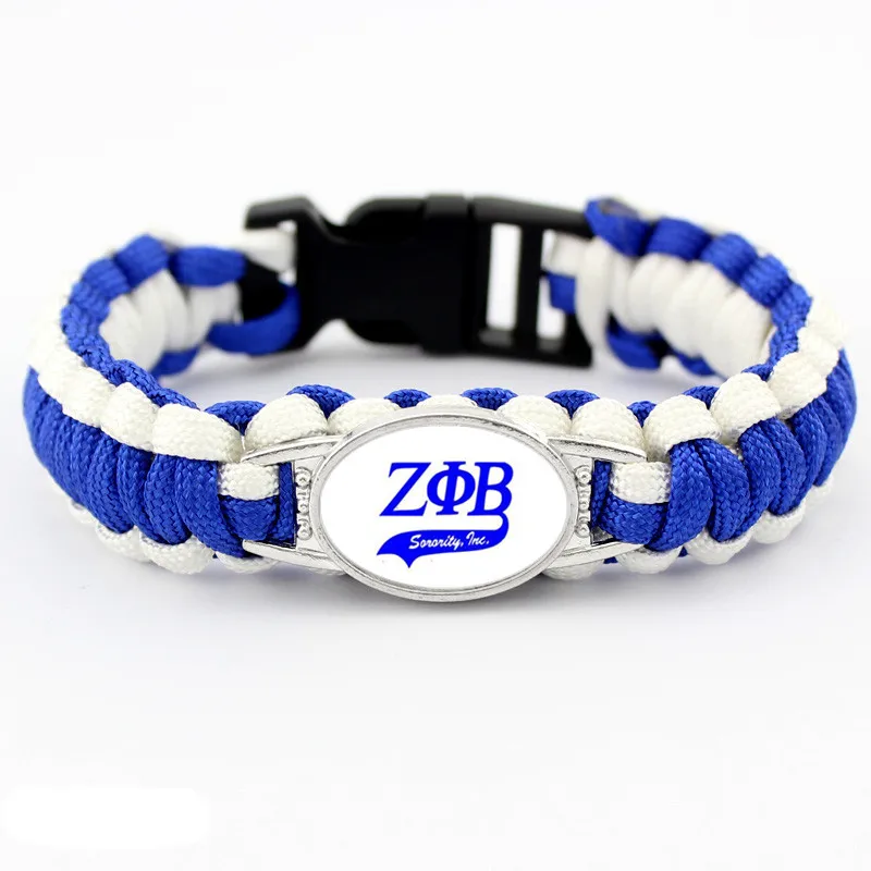 Модные Греческие Буквы ZPB Sorority браслет ювелирные изделия ZETA PHI BETA очаровательные