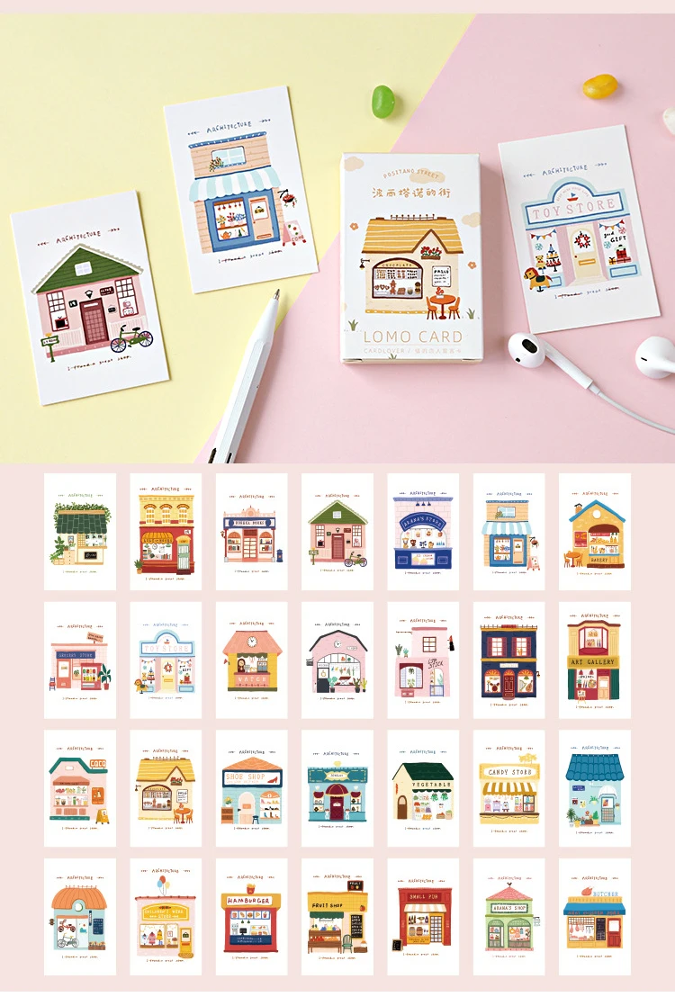 

54 шт., мини-открытки для вечерние крапбукинга, 5,2 х8 см