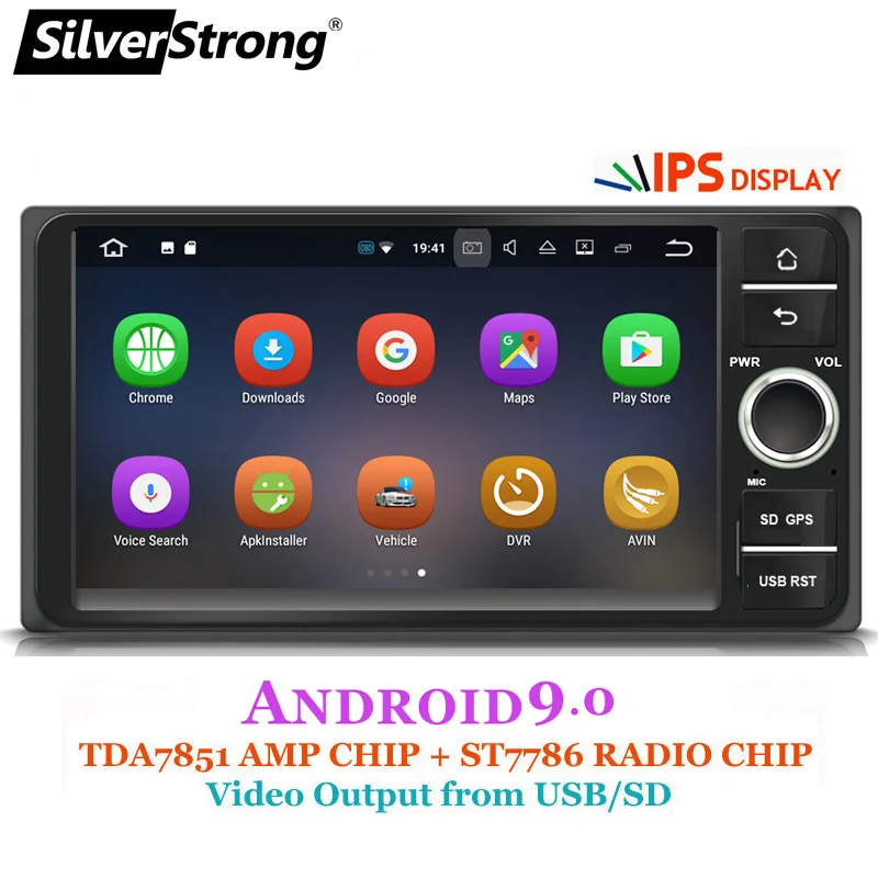 SilverStrong Универсальный 7 дюймов Android9.0 радио автомобиля 2din DVD для Corolla e120 для Toyota RAV4 Hilux Fortuner Innova Prado