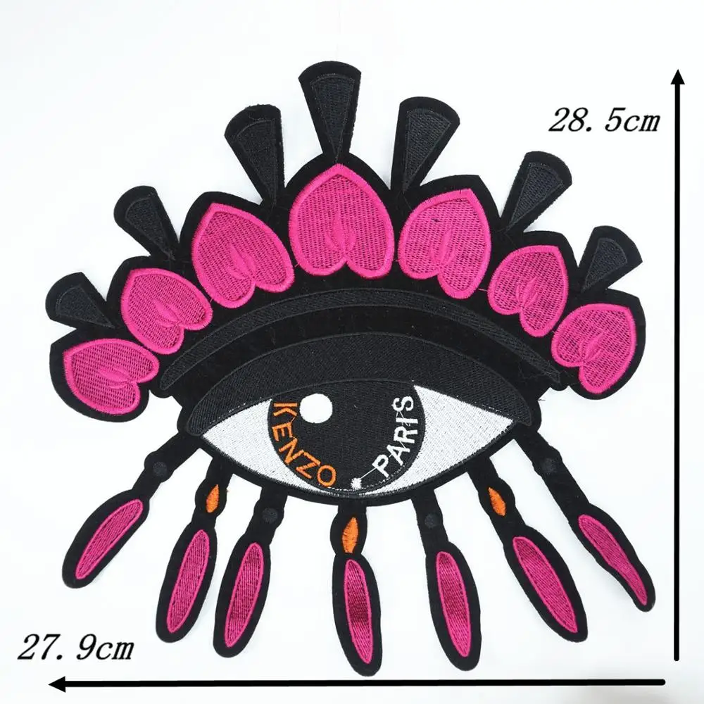 Нашивки для шитья одежды модные вышитые значки с глазами футболка пуховая куртка