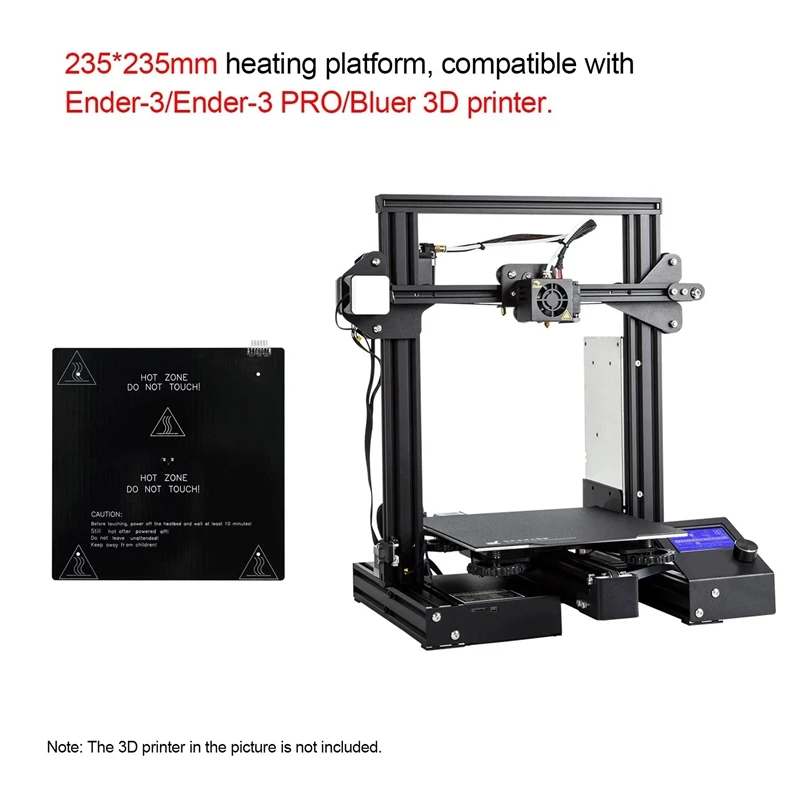 24V 3D принтеры очаг MK3 нагревательная платформа Алюминий пластина 235X235Xm с 90 см
