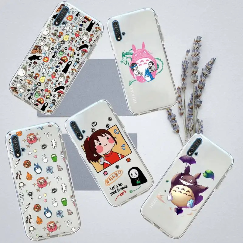 

Totoro Hayao Miyazaki Japan Phone Case Transparent for Huawei honor P mate Y 20 30 40 10 8 5 6 7 9 i x c pro lite prime smart