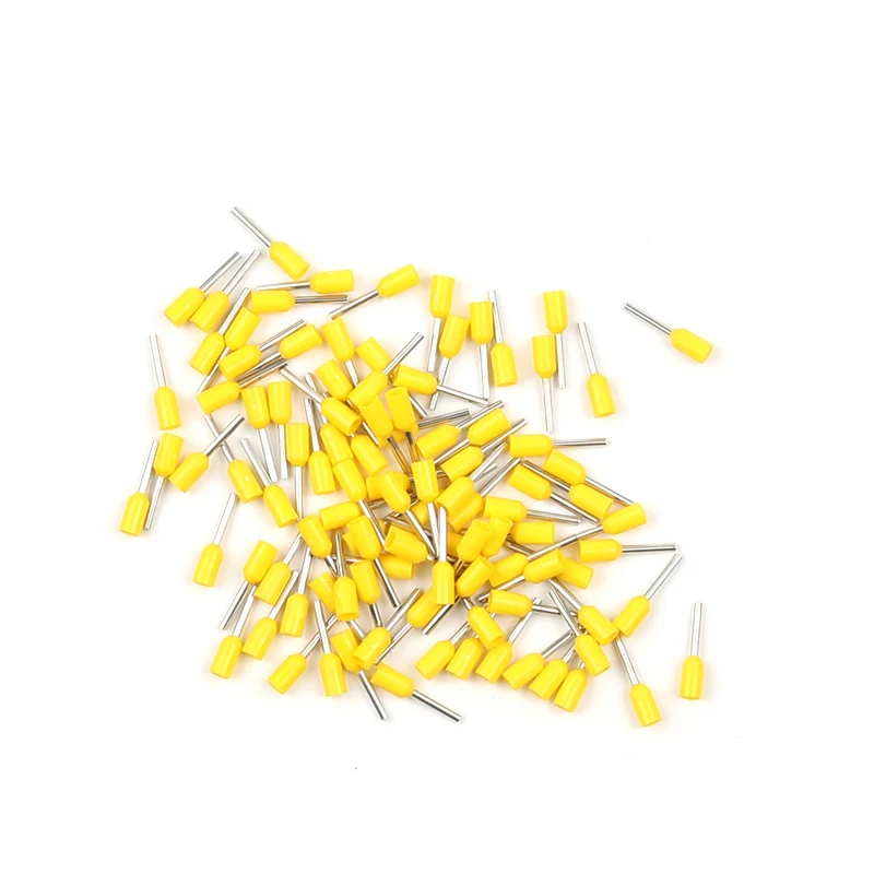 Yellow 100 шт. E6010 E6012 E6018 Изолированные Наконечники клеммный блок конец шнура мобильное радио VHF обжимной концевик для 6mm2, 10 AWG - Цвет: Yellow